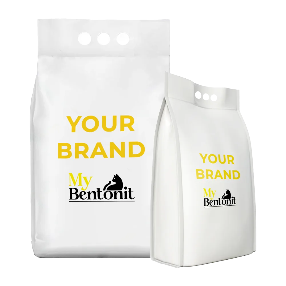Private Label White Bentonite Cat Litter Packaging Mockup