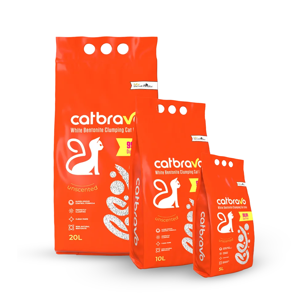 Cat Bravo Baby Powder Scented White Bentonite Cat Litter